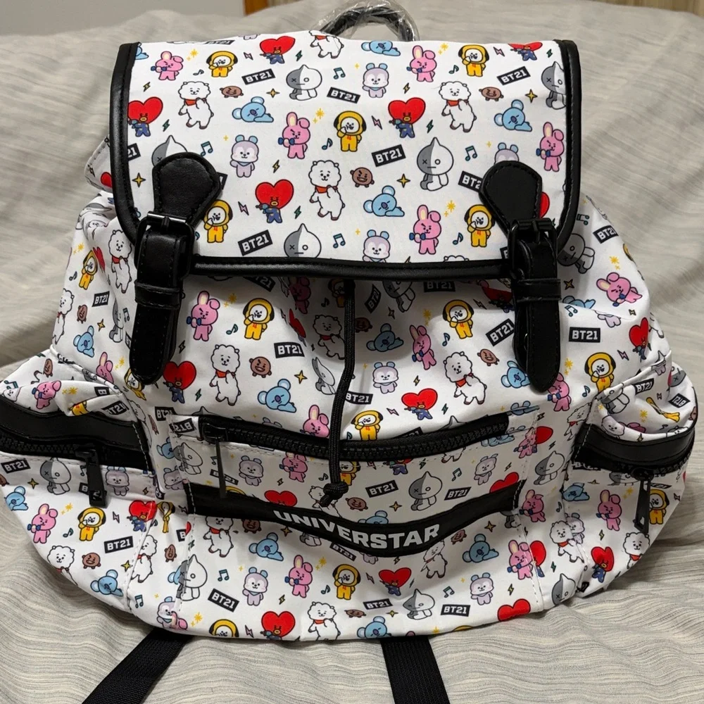 NEW BT21 Character Print Backpack - Picture 1 of 13